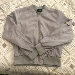 Grey Bomber Jacket